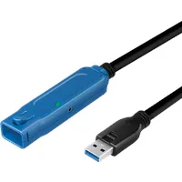Logilink USB-A 3,2 (ST-BU) 20m Schwarz/Blau LogiLink (20 m, USB 3.2 Gen 1), USB Kabel