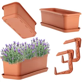 Kadax Blumenkasten 39,5 x 15,3 x 12,6 cm Terrakotta