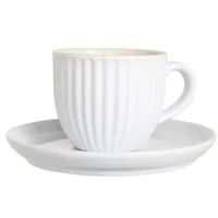 Ib laursen Mynte Tasse & Unterteller pure white