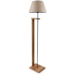 WellHome Stehlampe und Regal 150 cm in Schwarz
