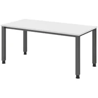 Bümö Schreibtisch Weiß, Nachbildung, Rechteckig, 160x74x80 cm FSC Mix,
