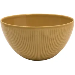 Salatschüssel Bohémia 28,5 cm senffarben - Gelb Rund Steingut Table Passion