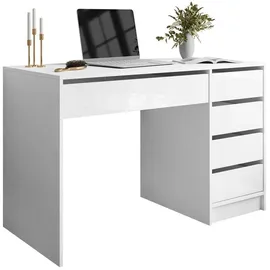 lookway Schreibtisch MADA Weiß hochglanz