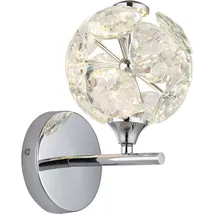 GLOBO Wandleuchte Kristallleuchte Flurlampe LED chrom Wohnzimmer Kugellampe Metall
