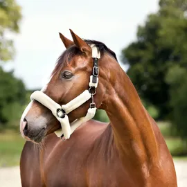 ELDORADO Halfter mit Kunstfell Weiß Warmblut