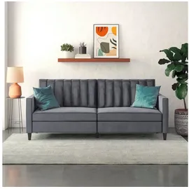 dorel home 3-Sitzer Celine, Rückenlehne 2-teilig und 3-fach verstellbar, Sitzhöhe 43 cm grau