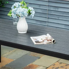 Okwish Gartentisch 190 x 84,5 x 72 cm Schwarz