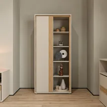 Forte Aktenregal 76,3 x 50,2 x 164,9 cm beige