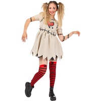 Funidelia | Voodoo-Puppen Kostüm für Damen Horror, Halloween, Puppe, Marionette & Kasper - Kostüm für Erwachsene & Verkleidung für Partys, Karneval & Halloween - Größe XXL - Weiß