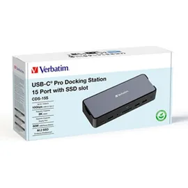 Verbatim USB-C Pro Docking Station CDS-15S, USB-C 3.1 [Buchse] (32173)