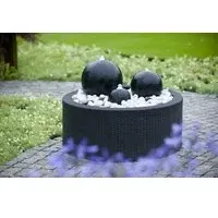 Outsidelivi DecoWall Wicker II, Schwarz