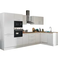 BASIC by Balculina Winkelküche Turin L-Form 340 cm weiß