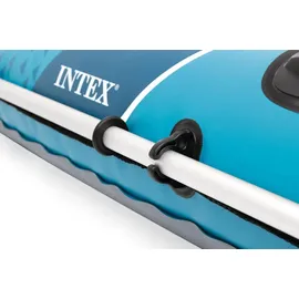 Intex Schlauchboot Excursion 4 Blau inkl. Pumpe und Alu-Paddel