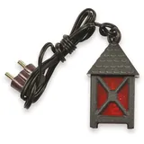 Riffelmacher & Weinberger Riffelmacher Mini Laterne für Weihnachtskrippe 4cm 78237 - Schwarz Rot | Zubehör Modelleisenbahn Weihnachten Krippe 3,5V E5