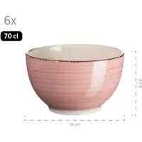 Mäser Müslischale 14 cm, 6-er Set, KORALLE