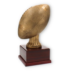 Pokal Resinfigur Football auf mahagonifarbenen Holzsockel 37,0cm