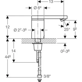 Geberit Typ 186 Waschtischarmatur Chrom