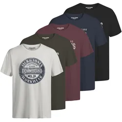 Jack & Jones T-Shirt Jeans Kurzarmshirt 5er pack