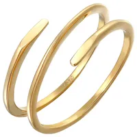 Elli PREMIUM Wickelring Twist Fein 375 Gelbgold Ringe Damen