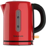 Taurus – Wasserkocher Vintage Compact Red 2400W | 1L | 360° Basis | Automatische Abschaltung | LED-Anzeige | BPA-frei | Edelstahl | Tassenanzeige | Retro-Design | Rot
