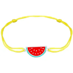 Elli Kinder Melone Bunt Nylon Sommer 925 Silber Armbänder & Armreife   Damen 