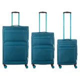 Franky T27-F Koffer-Set 3-tlg. blau/türkis