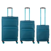 Franky T27-F Koffer-Set 3-tlg. blau/türkis