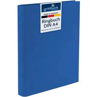 goldbuch 37916 Foto Ringbuch, Bella Vista, Foto Album 26 x 32 cm, Fotobuch Ordner aus Leinen, Fotoordner zum Selbstgestalten und Befüllen, Format DIN A4, ideal für Reise & Urlaub, Blau