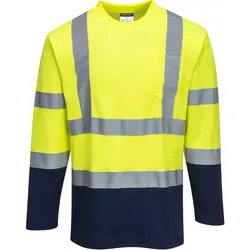 Warnschutz Langarmshirt "S280" Komfort - XXL - gelb/marine