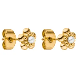 Purelei Ohrstecker Shiny Bloom im Blumen-Design und mit einer kleinen Perle Ohrringe   Damen 