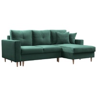 JVmoebel Ecksofa Graues Möbel Sofa Designer Bettfunktion Wohnlandschaft Schlafsofa, Mit Bettfunktion grün