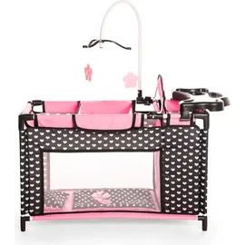 Bayer Design Puppenbett Multi, Schwarz/Rosa