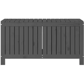 vidaXL Gartentruhe Grau 115x49x60 cm Massivholz Kiefer