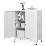 Songmics Aktenschrank Aktenschrank, Mehrzweckschrank, Büroschrank mit 2 Türen