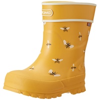 Viking Alv Jolly Rubber Boots, Yellow/White, 23