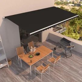 furnicato Markise Anthrazit Mit Pulverbeschichtetem Aluminiumrahmen