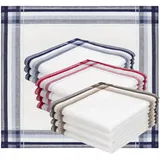 Betz 12 Stück Herren Stoff Taschentücher Set LUX 3 Größe 40x40cm 100% Baumwolle Dessin 22 - 40x40cm