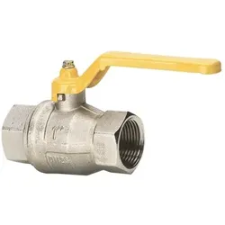 DVGW-Gaskugelhahn für Absperrarmaturen bis 4 bar, Innengewinde beidseitig R-3/8"