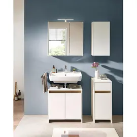 Saphir Xora Hängeschrank Quickset 100, Weiß, Holzwerkstoff, 2 Fächer, 32.4x64x18.3 cm, Made in Germany, hängend, Badezimmer, Badezimmerschränke, Hängeschränke