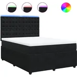 vidaXL Boxspringbett 140 x 200 cm Schwarz