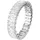 Swarovski Matrix Ring, Baguette-Schliff, Weiß, Silberfarbenes Finish