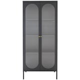 ebuy24 Vitrine Adelaide Stahl Schwarz