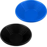 Relaxdays Goldwaschpfanne 2er Set HxD: 8x38 cm
