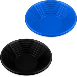 Relaxdays Goldwaschpfanne 2er Set HxD: 8x38 cm