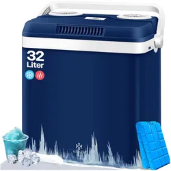 KESSER® 32 L Kühlbox 12V, 230V Stecker, Mini-Kühlschrank, Thermoelektrische Warmhaltebox