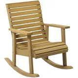 Outsunny Schaukelstuhl Tannenholz 64 x 86 x 85 cm Braun/Hellbraun