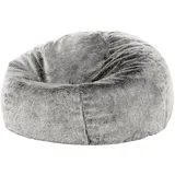 I.C.O.N. Icon Sitzsack, Grau, Sitzsack Erwachsene mit Füllung, Bean Bag, Flauschig Sessel, Lounge Sessel, Lounge Stuhl, Schlafzimmer, Wohnzimmer, Wohnzimmer Möbel