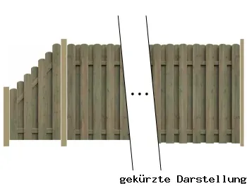 4,89m Bohlenzaun Staburo kdi Grün - ME66346