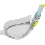 Speedo Biofuse 2.0 Schwimmbrille - Design für Damen | Patentierter Verstellmechanismus | Anti-Beschlag | Wasserdicht | Bequemer Sitz Schwimmbrille, Clear/Weiß/Marine Blue, Einheitsgröße