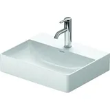 Duravit DuraSquare Waschtisch Compact 50x40cm, ohne Überlauf, mit Hahnlochbank, ohne Hahnloch, weiß